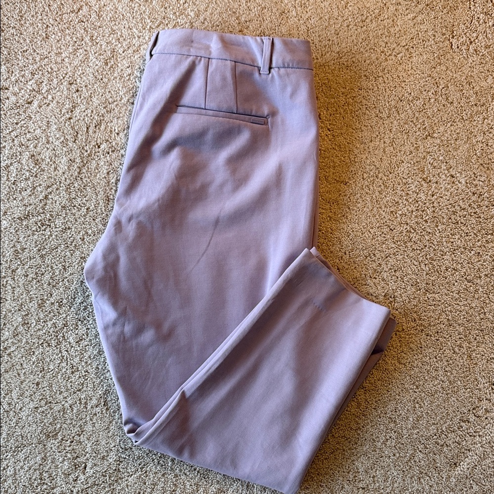 White House Black Market Lilac Straight-Leg Pants